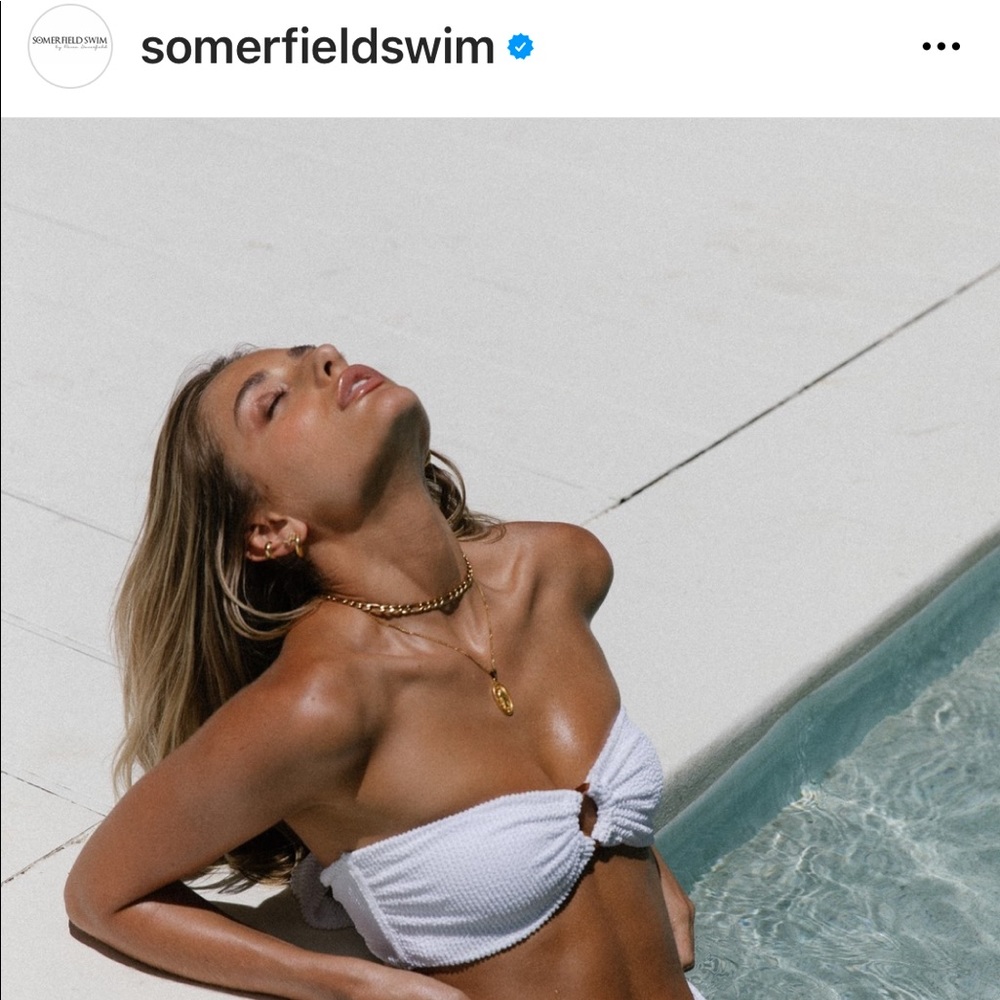 Somerfield white swimsuit; new with tags; bandeau